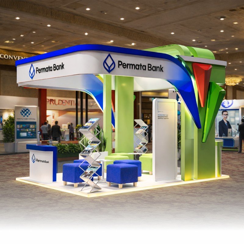 i078 - Booth Island Permata Bank - bengkel booth pameran jakarta bekasi tangerang bogor