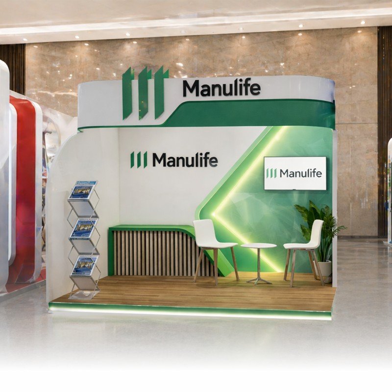 i090b - Booth 2x3 Manulife - harga pembuatan stand pameran jakarta bekasi tangerang bogor
