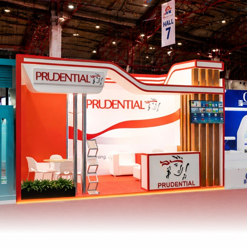 i113 - Booth 4x6 Prudential - sewa booth pameran bogor